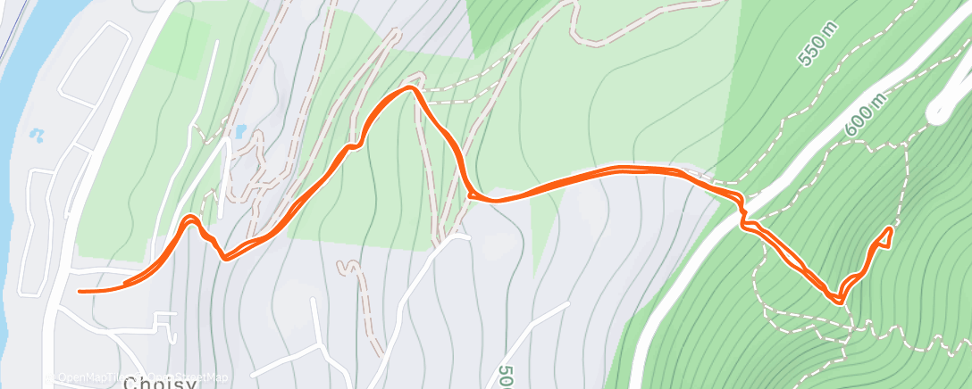 Map of the activity, Afternoon Trail Run