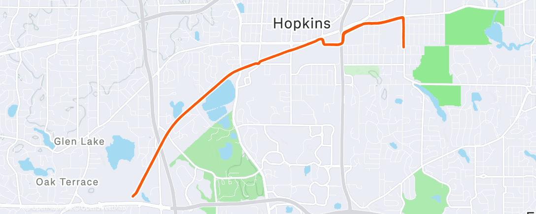 Map of the activity, Morning Run