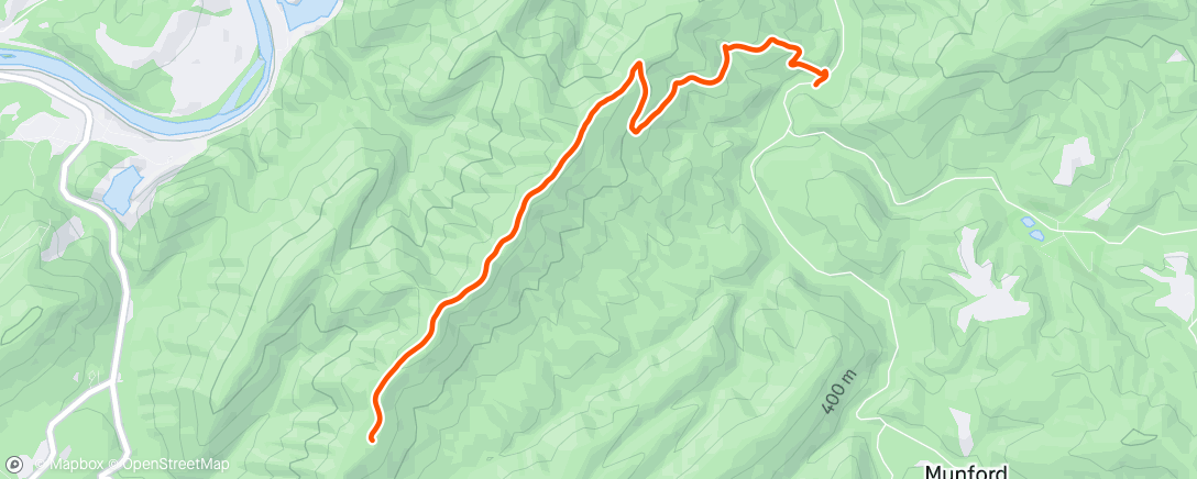 Map of the activity, Morning Hike