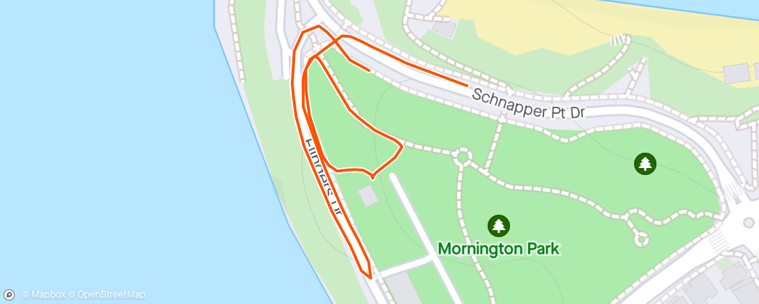Map of the activity, Slow post Mornington HM shuffle!