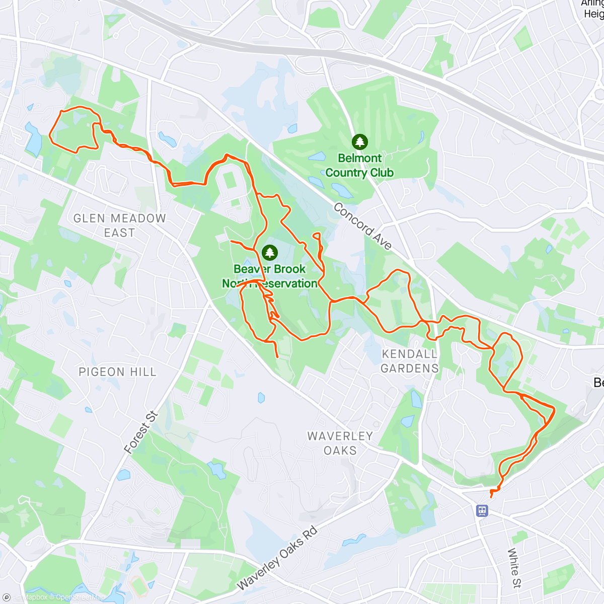 Map of the activity, First mtb of the year
