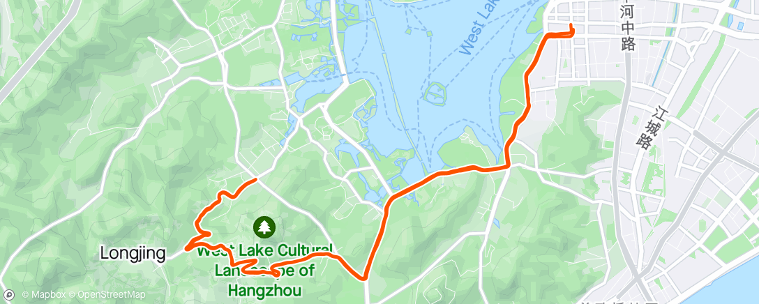 Map of the activity, 傍晚騎乘