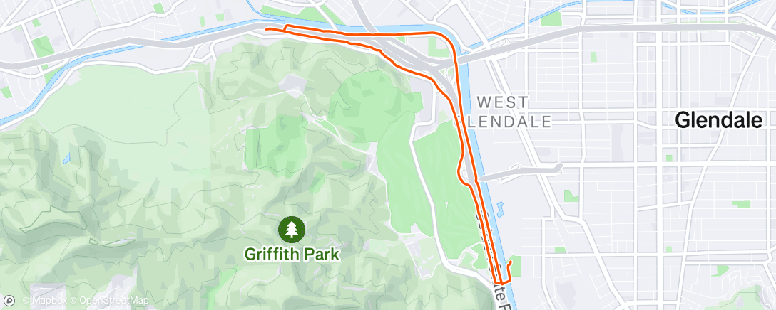 Map of the activity, Afternoon Trail Run