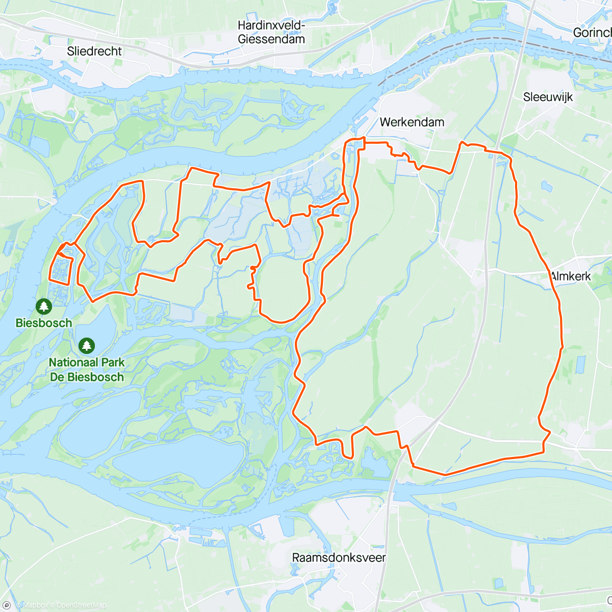 Карта физической активности (Scott Ride 70km)