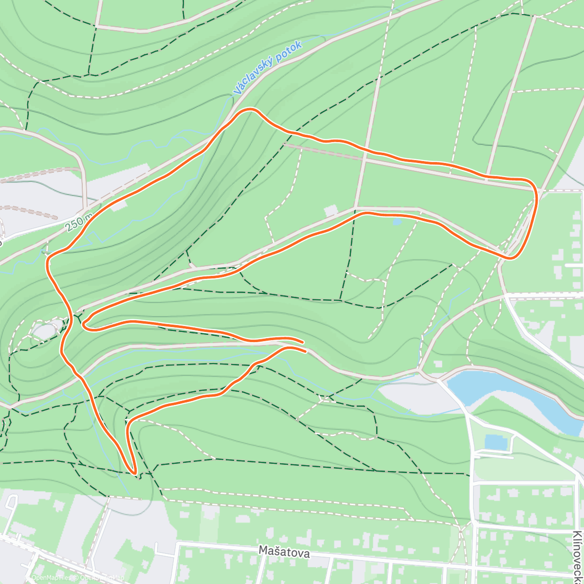 Map of the activity, 92. Velká Kunratická