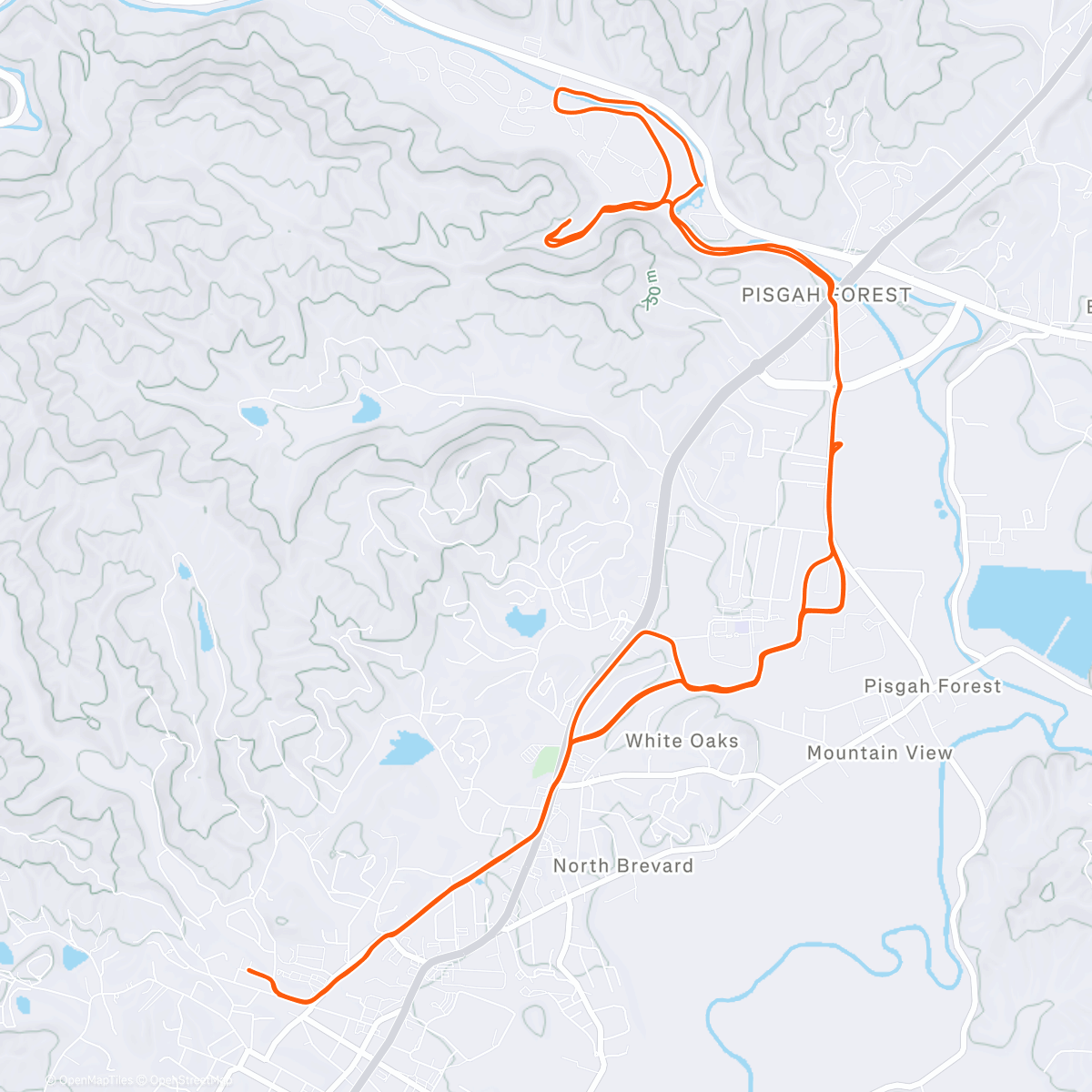 Map of the activity, Down along the river