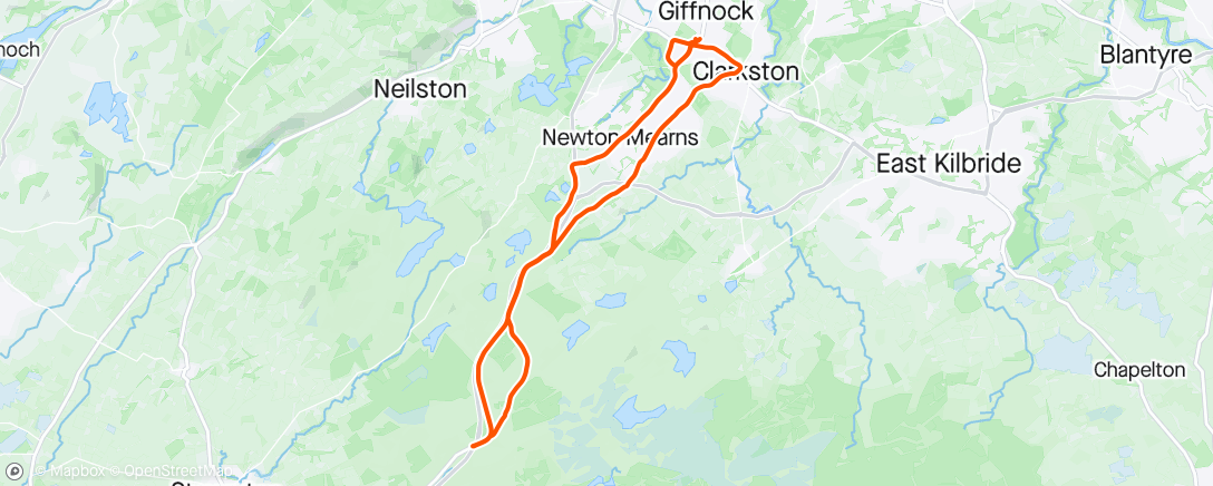 Map of the activity, Lunch Ride