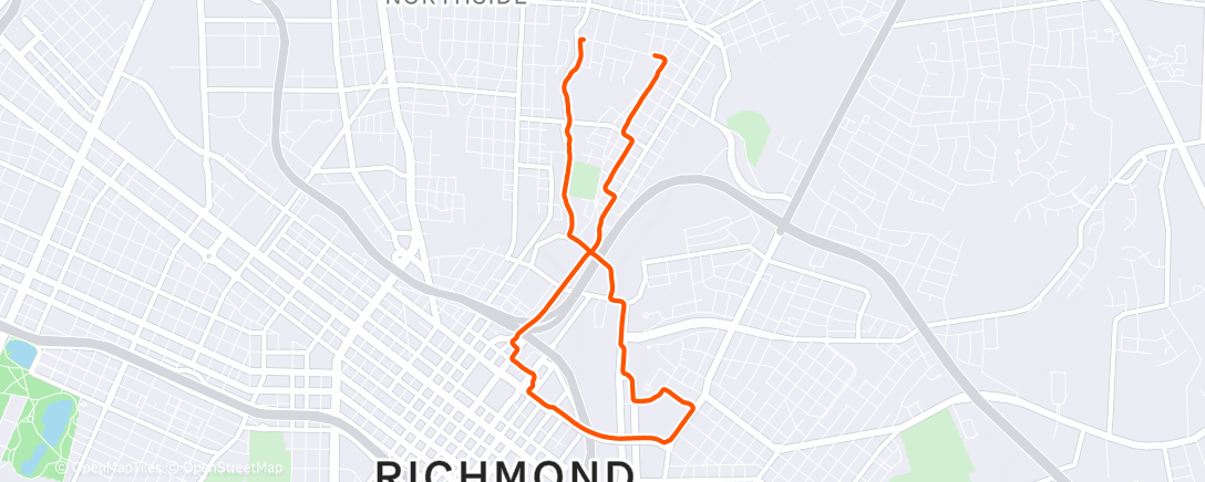 Map of the activity, Morning Run