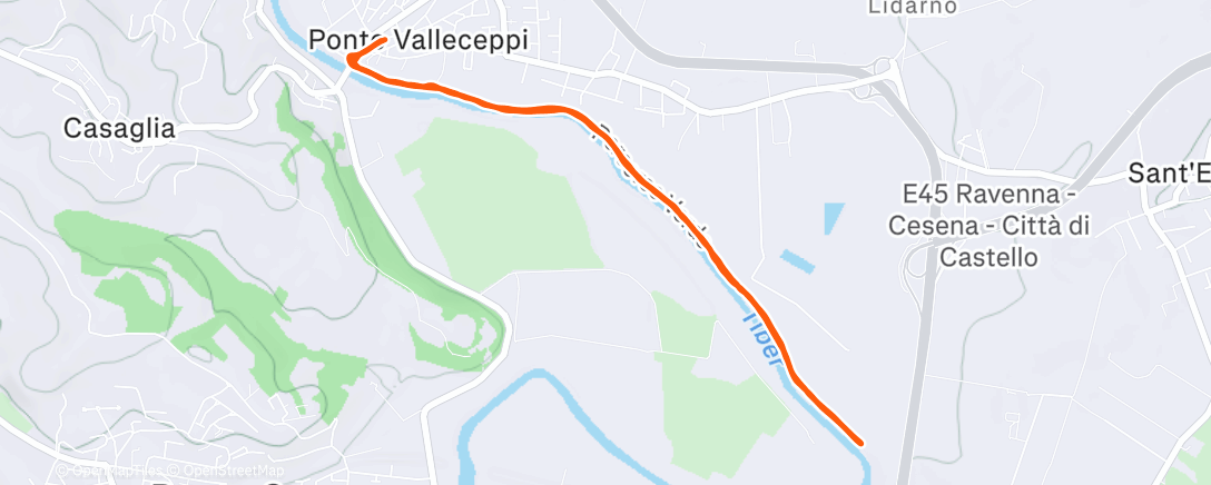 Map of the activity, Morning Walk