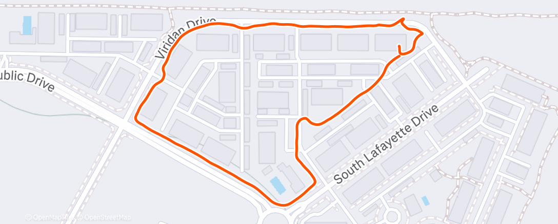 Map of the activity, Evening walk