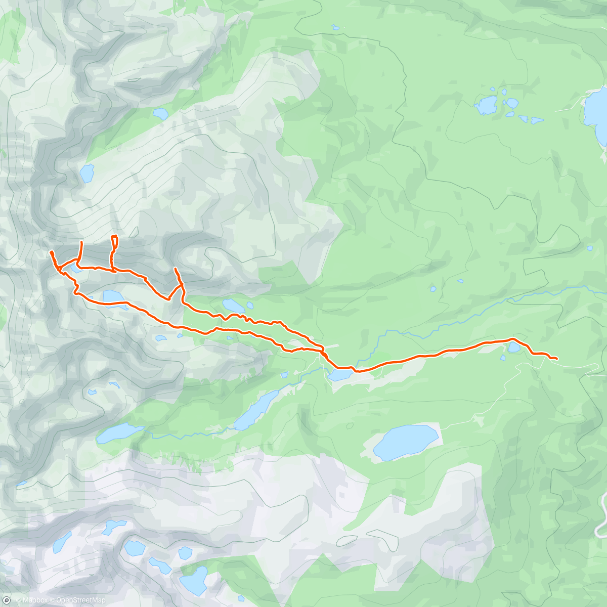 Map of the activity, HUGE first spring ski outing 🤯