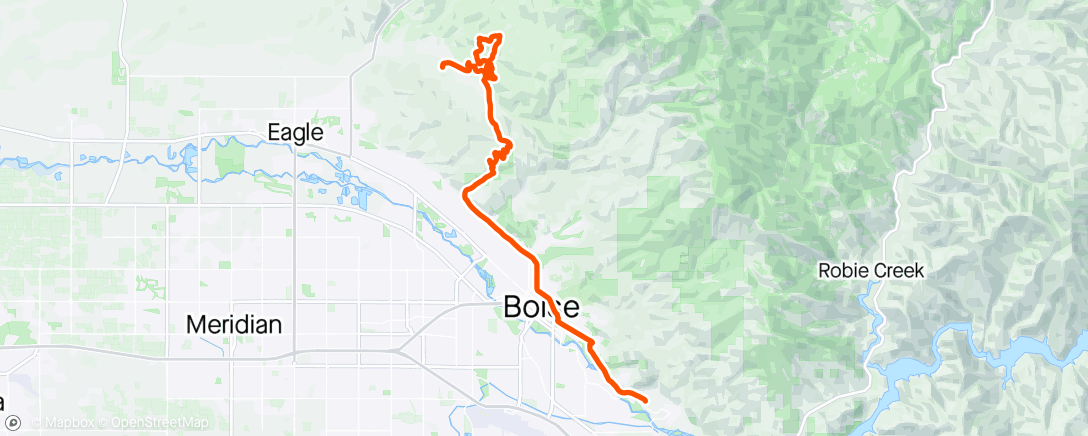 Mapa da atividade, Ranch to Springs via Pole Cat.