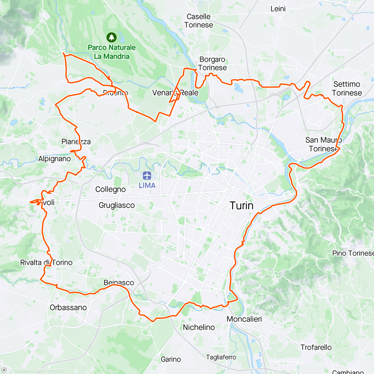 Map of the activity, Corona di delizie Gravel