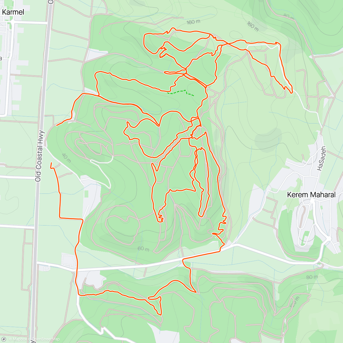 Map of the activity, יער עופר סיבוב חמץ לפםח😜