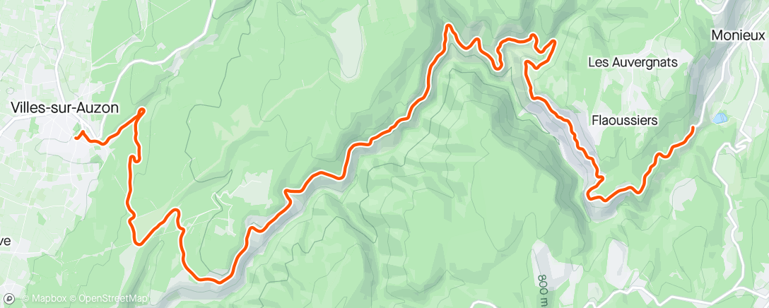 Map of the activity, Gorges de la Nesque (descente)