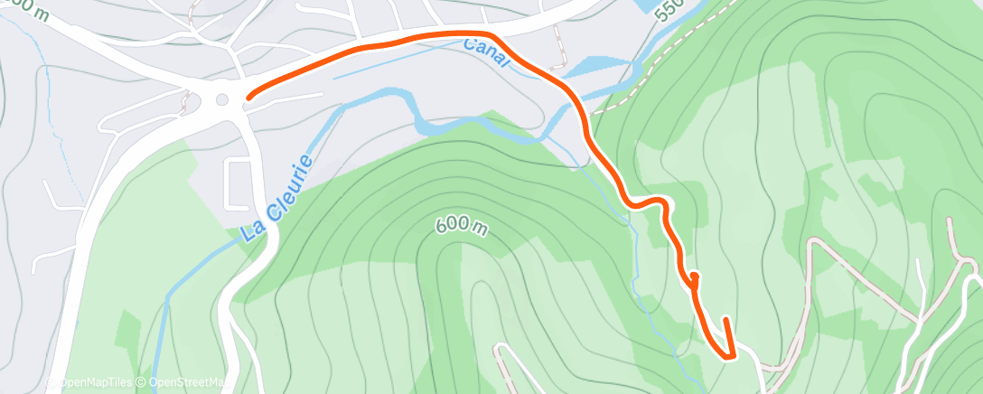 Map of the activity, Trail le midi