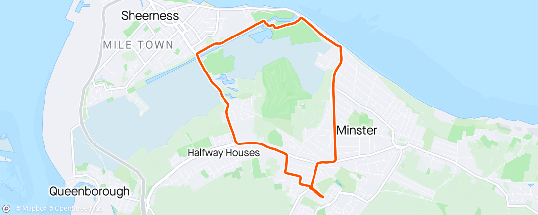 Map of the activity, 8km Easy Run with Runna ✅