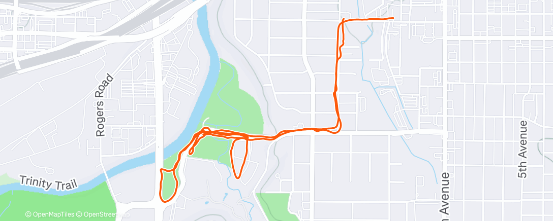 Map of the activity, Morning Run