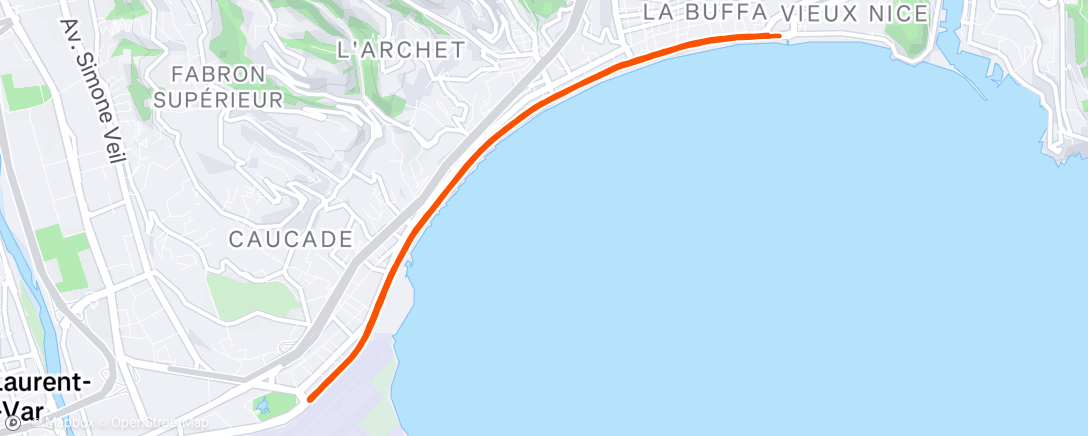 Mapa da atividade, 1er 10km