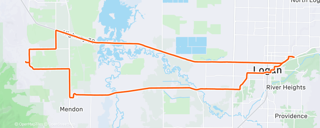 Map of the activity, Afternoon Ride