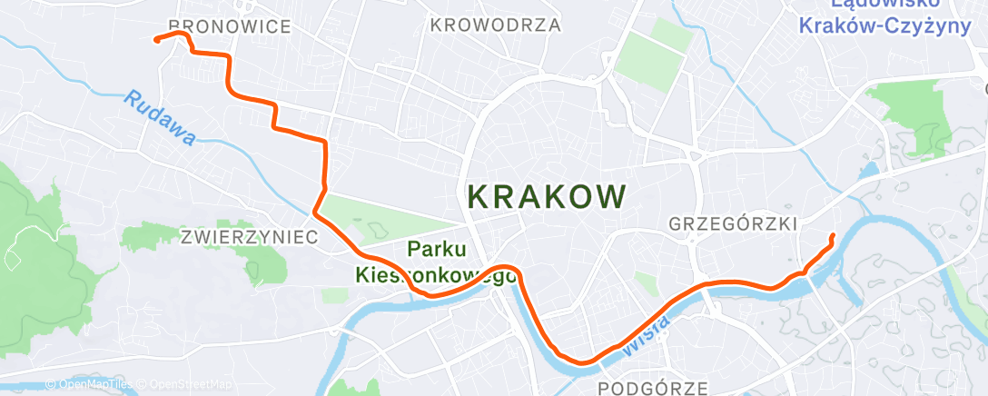 Map of the activity, Morning Run