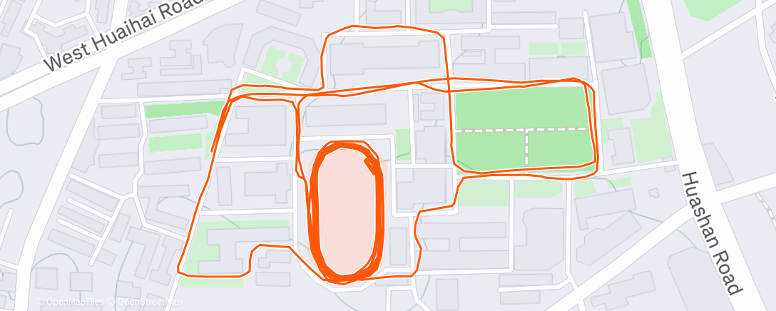 Map of the activity, Afternoon Run