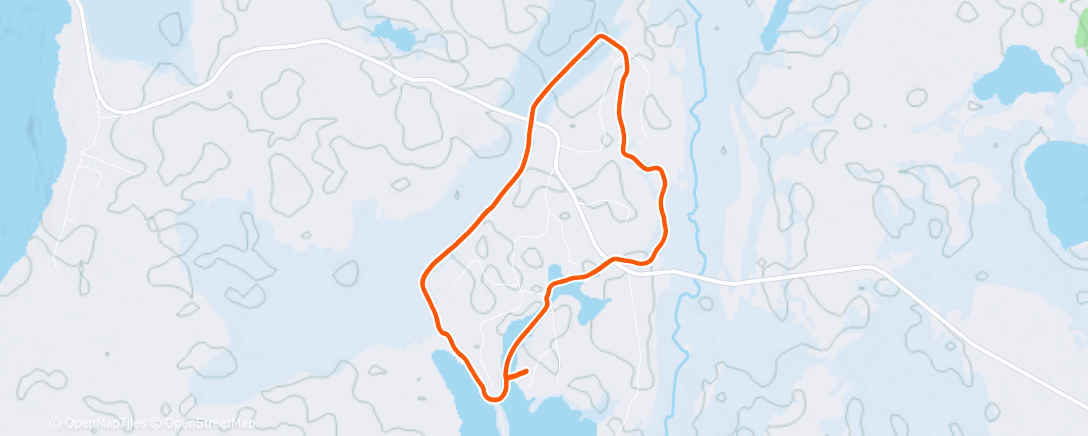 Map of the activity, Lunch Nordic Ski
