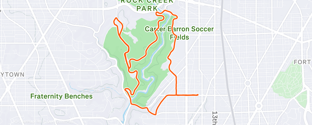 Map of the activity, Morning Ride