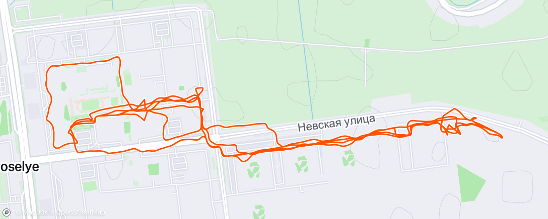 Map of the activity, Дневной забег