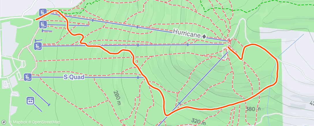 Map of the activity, Evening Trail Run
