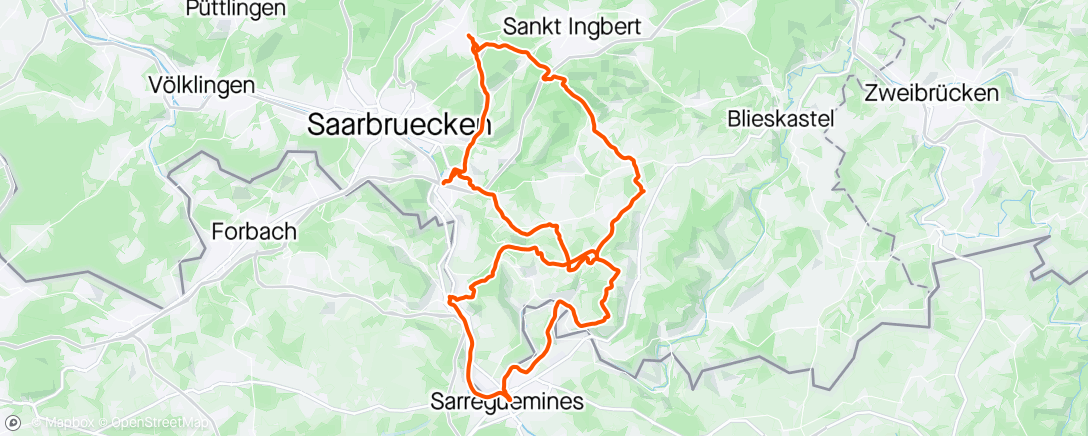 Map of the activity, Mountainbike-Fahrt am Nachmittag