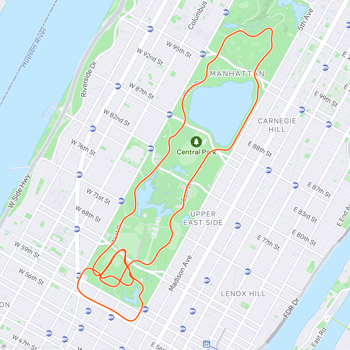 Map of the activity, Zwift - Lady Liberty in New York