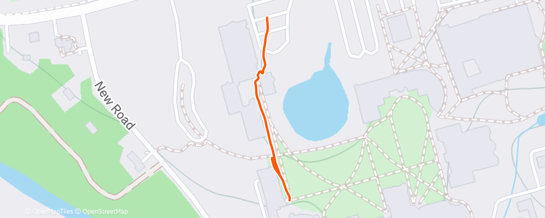 Map of the activity, Evening Run