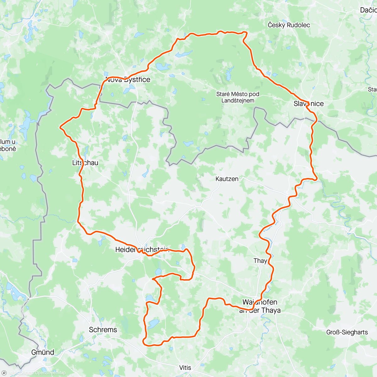 Map of the activity, Peloton s Kájou a Vodim 😍