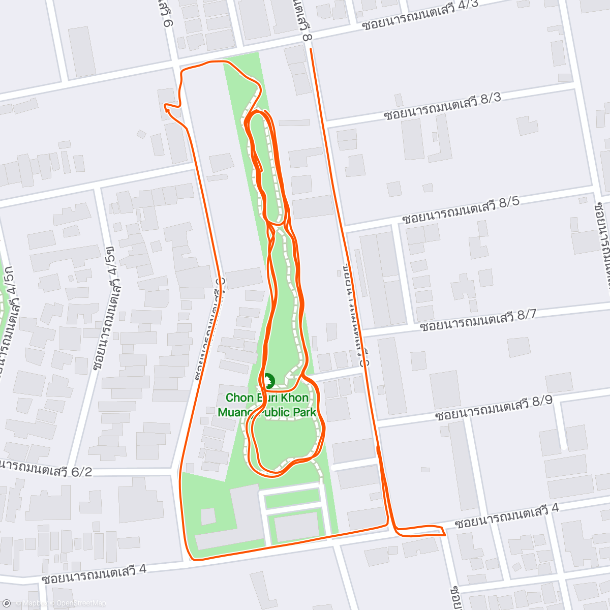 Kaart van de activiteit “🏃🏻‍♂️#Morning soft Run@สวนสาธารณะลานคนเมือง”