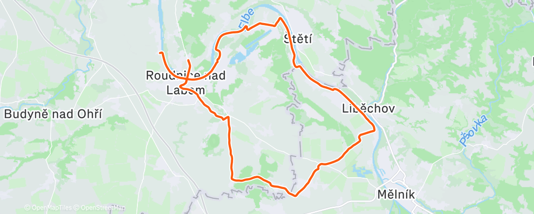 Map of the activity, Afternoon Mountain Bike Ride