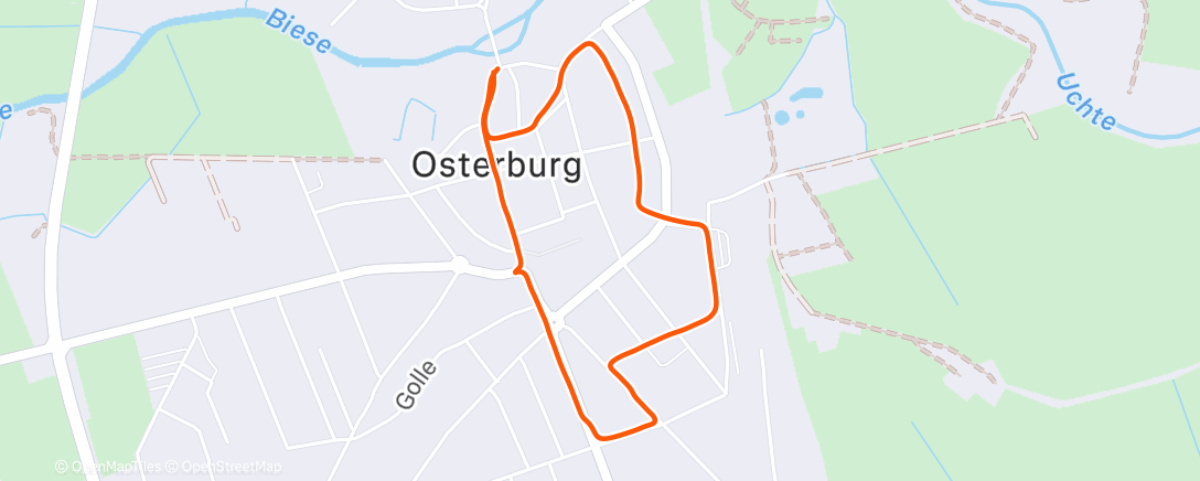 Map of the activity, Afternoon Walk