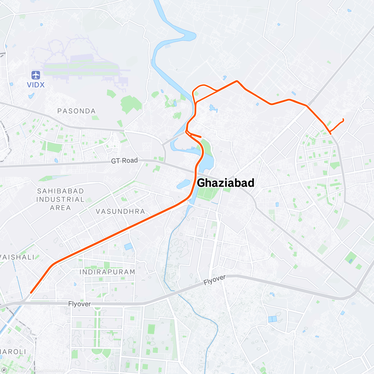 Map of the activity, Morning Ride