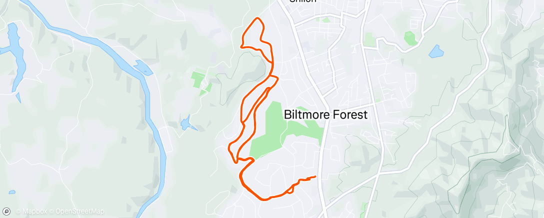 Map of the activity, Afternoon Run