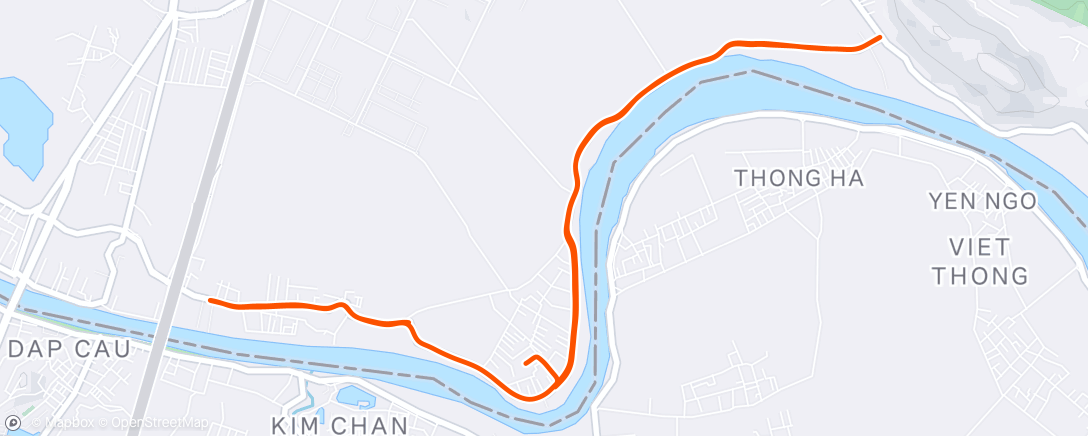 Map of the activity, Morning Run