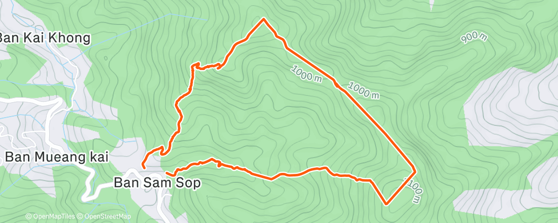 Map of the activity, Afternoon Trail Run