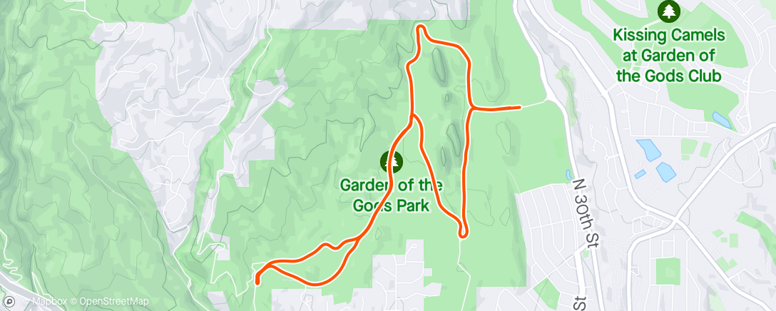 Map of the activity, ROUVY - Race: Garden of the Gods | Colorado | USA