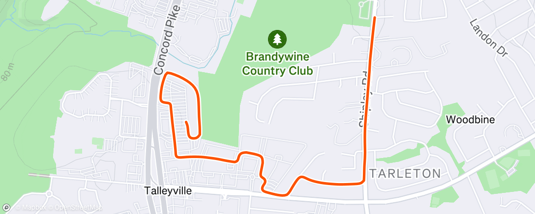 Map of the activity, Lunch Ride