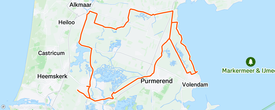 Map of the activity, Morning Ride