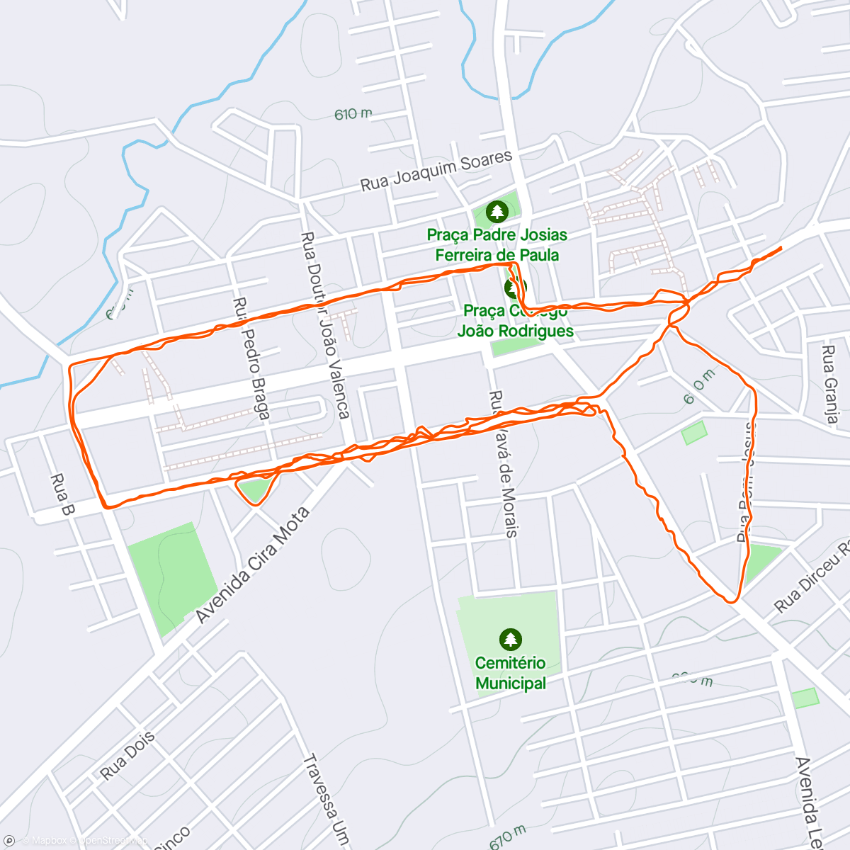 Map of the activity, Caminhada do Sr São Bento.
