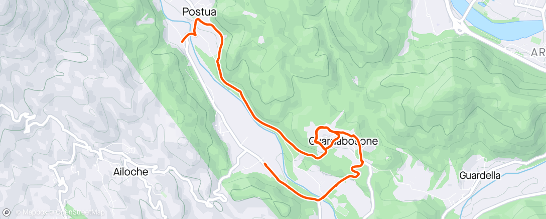 「Corsa mattutina」活動的地圖
