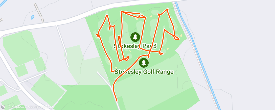 Map of the activity, Morning Golf