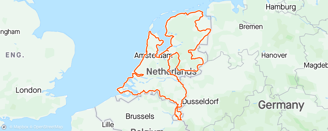 Carte de l'activité Race Around The Netherlands 2024
