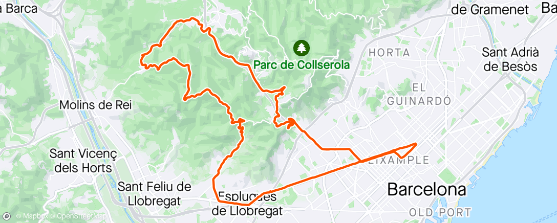 Map of the activity, Vall de St. Just - Sta. Creu d’Olorda - Vallvidrera