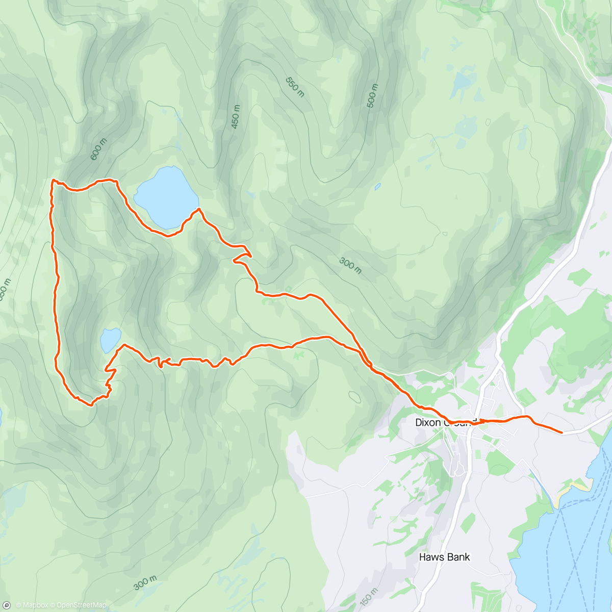 Map of the activity, Bday Hike